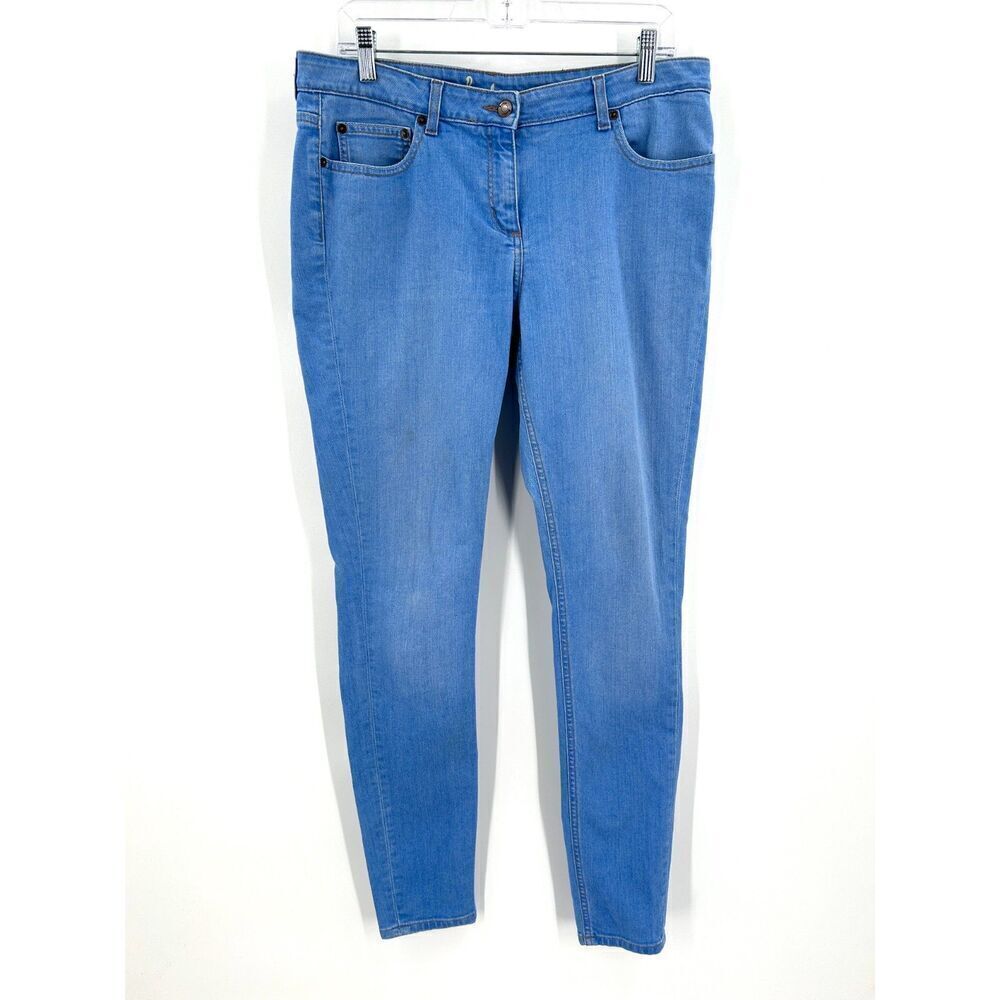 BODEN Women's High Rise Blue Medium Wash Denim Skinny Jeans Size 10 Long